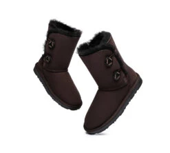 Twin Button Short Sheepskin Wool Water Resistant Boots 33 Twin Button Short Sheepskin Wool Water Resistant Boots -Shoe Store ugg boots twin button short sheepskin boots 14