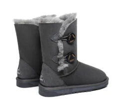 Twin Button Short Sheepskin Wool Water Resistant Boots 41 Twin Button Short Sheepskin Wool Water Resistant Boots -Shoe Store ugg boots twin button short sheepskin boots 21