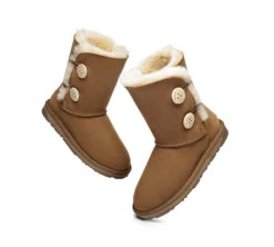 Twin Button Short Sheepskin Wool Water Resistant Boots 27 Twin Button Short Sheepskin Wool Water Resistant Boots -Shoe Store ugg boots twin button short sheepskin boots 6