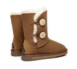 Twin Button Short Sheepskin Wool Water Resistant Boots 29 Twin Button Short Sheepskin Wool Water Resistant Boots -Shoe Store ugg boots twin button short sheepskin boots 7