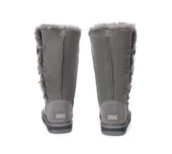 Australian Premium Double Face Sheepskin Tall Triple Button Water Resistant Boots -Shoe Store ugg boots ugg boots australia double face sheepskin tall triple button boots 18
