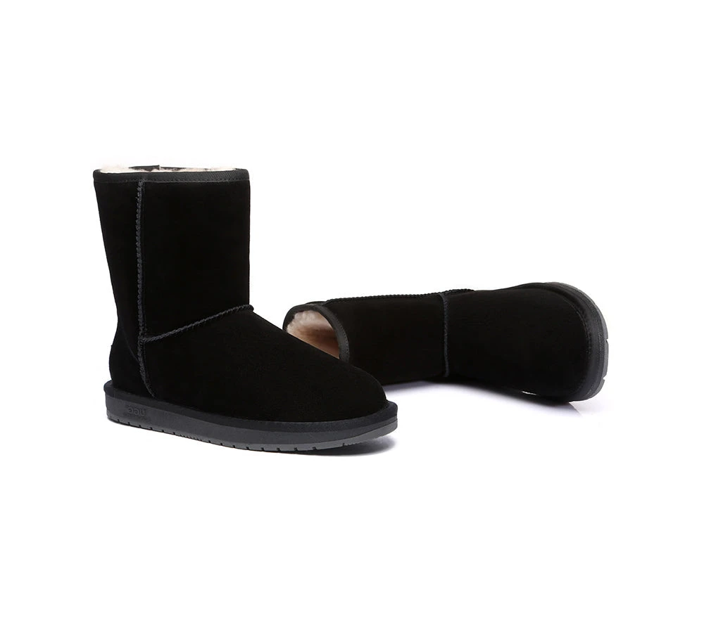 Australian Genuine Sheepskin Unisex Short Classic Suede Boots 14 Australian Genuine Sheepskin Unisex Short Classic Suede Boots - Image 12