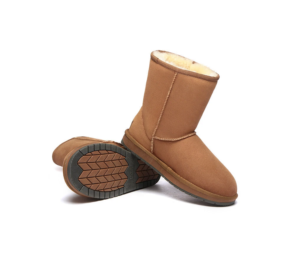 Australian Genuine Sheepskin Unisex Short Classic Suede Boots 5 Australian Genuine Sheepskin Unisex Short Classic Suede Boots - Image 3