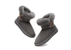 Tiara Fluffy Top Women Mini UGG Boots 26 Tiara Fluffy Top Women Mini UGG Boots -Shoe Store ugg boots ugg boots mini women tiara sheepskin horn toggle closure 12