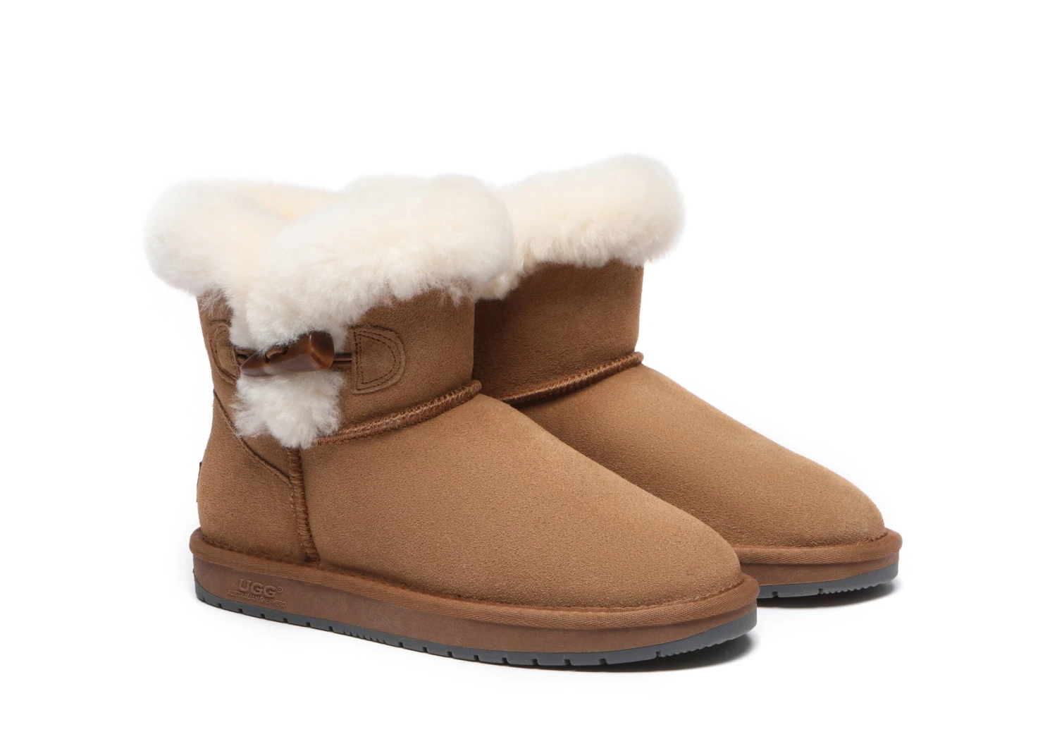 Tiara Fluffy Top Women Mini UGG Boots 4 Tiara Fluffy Top Women Mini UGG Boots - Image 3