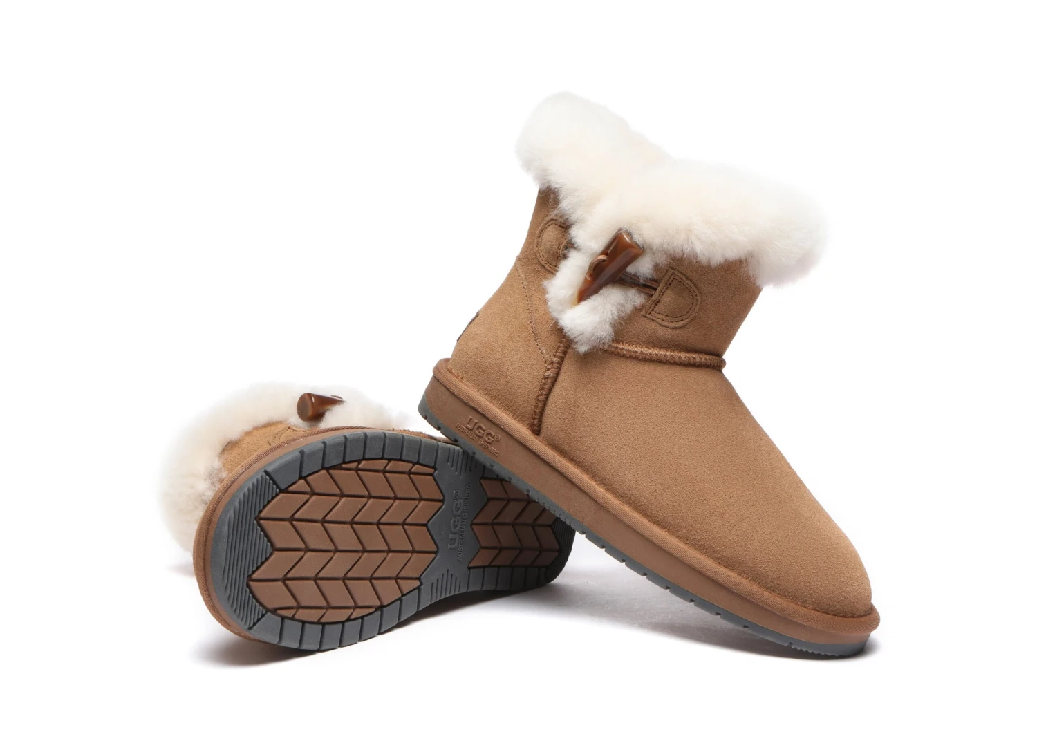 Tiara Fluffy Top Women Mini UGG Boots 5 Tiara Fluffy Top Women Mini UGG Boots - Image 4
