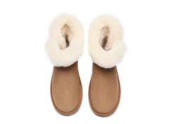 Tiara Fluffy Top Women Mini UGG Boots 22 Tiara Fluffy Top Women Mini UGG Boots -Shoe Store ugg boots ugg boots mini women tiara sheepskin horn toggle closure 8