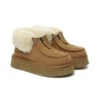 Sheepskin Wool Collar Zipper Platform Mini Ankle Boots 2 Sheepskin Wool Collar Zipper Platform Mini Ankle Boots -Shoe Store ugg boots ugg boots sheepskin wool ankle mini zip platform 1