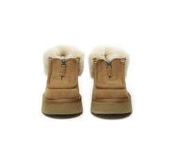 Sheepskin Wool Collar Zipper Platform Mini Ankle Boots 16 Sheepskin Wool Collar Zipper Platform Mini Ankle Boots -Shoe Store ugg boots ugg boots sheepskin wool ankle mini zip platform 7