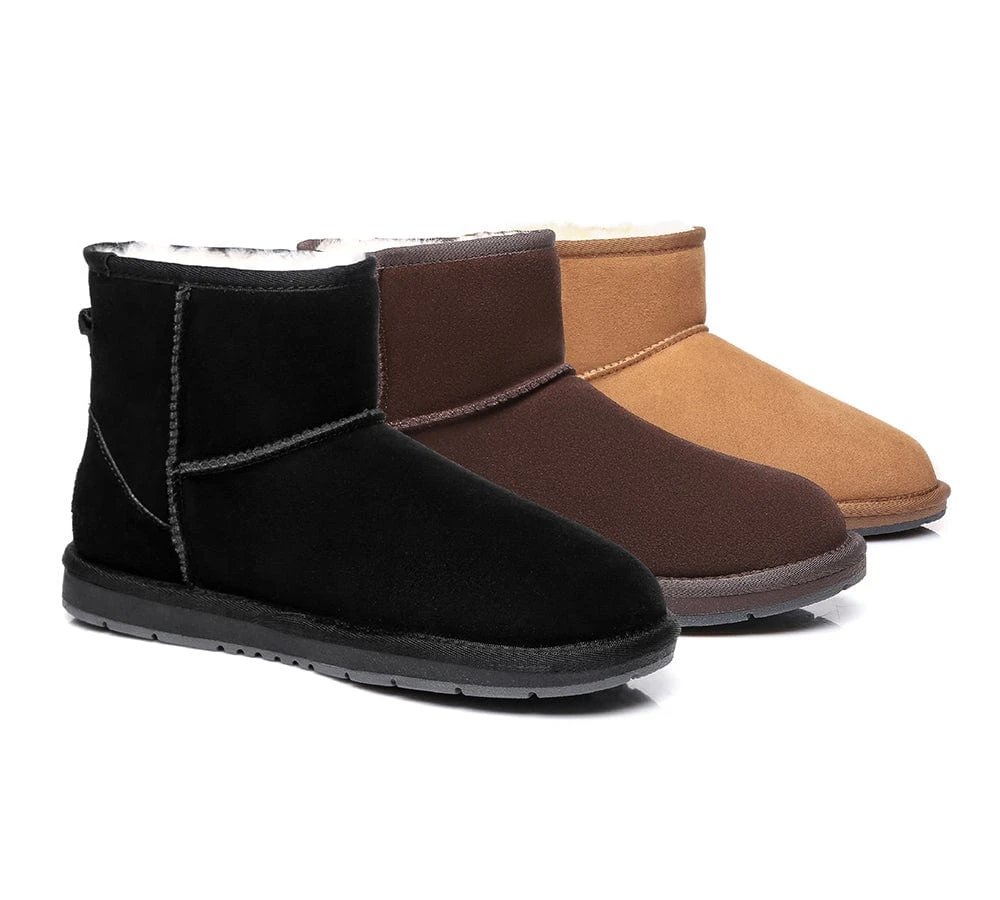 Australian Genuine Sheepskin Unisex Mini Classic Suede Boots 3 Australian Genuine Sheepskin Unisex Mini Classic Suede Boots