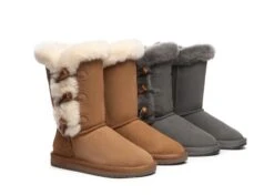 UGG Boots Women Sheepskin Wool Short Boots Tamari Toggle Closure
