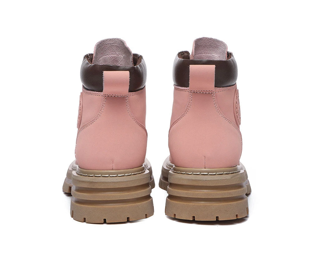 Women Leather Boots Wool Lining Lace-Up Aubrey 21 Women Leather Boots Wool Lining Lace-Up Aubrey - Image 19