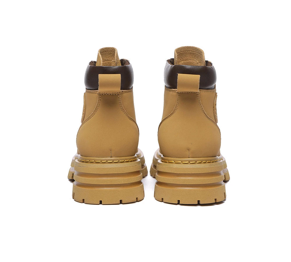 Women Leather Boots Wool Lining Lace-Up Aubrey 9 Women Leather Boots Wool Lining Lace-Up Aubrey - Image 7