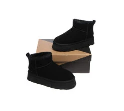 UGG Ultra Mini Platform Boots Sheepskin Wool Thick Bottom Boots Ronnie -Shoe Store ugg boots ugg mini platform ugg boots thick bottom ronnie 12