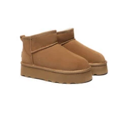 UGG Ultra Mini Platform Boots Sheepskin Wool Thick Bottom Boots Ronnie -Shoe Store ugg boots ugg mini platform ugg boots thick bottom ronnie 2