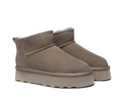 UGG Ultra Mini Platform Boots Sheepskin Wool Thick Bottom Boots Ronnie -Shoe Store ugg boots ugg mini platform ugg boots thick bottom ronnie 20