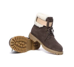 UGG Boots Women Sheepskin Wool Suede Hiking Boots Martin -Shoe Store ugg boots ugg women lace up fashion boots martin 11