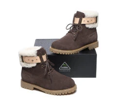 UGG Boots Women Sheepskin Wool Suede Hiking Boots Martin -Shoe Store ugg boots ugg women lace up fashion boots martin 12