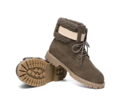 UGG Boots Women Sheepskin Wool Suede Hiking Boots Martin -Shoe Store ugg boots ugg women lace up fashion boots martin 19