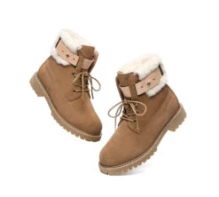 UGG Boots Women Sheepskin Wool Suede Hiking Boots Martin -Shoe Store ugg boots ugg women lace up fashion boots martin 5