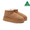 Australian Made Sheepskin Wool Ankle Boots Ultra Mini Platform