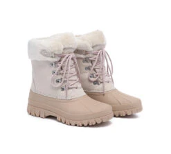 Women Snow Boots Chunky Lace-Up Waterproof Boots Natalia -Shoe Store ugg boots women chunky ski boots lace up natalia 10