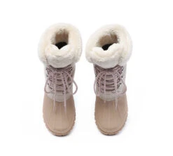 Women Snow Boots Chunky Lace-Up Waterproof Boots Natalia -Shoe Store ugg boots women chunky ski boots lace up natalia 17