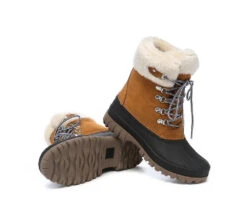 Women Snow Boots Chunky Lace-Up Waterproof Boots Natalia -Shoe Store ugg boots women chunky ski boots lace up natalia 3