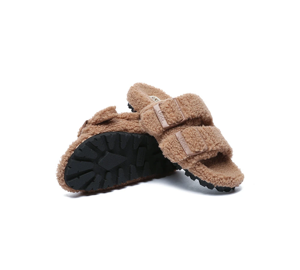UGG Women Shearling Buckle Sandal Slides Jennie 12 UGG Women Shearling Buckle Sandal Slides Jennie - Image 10