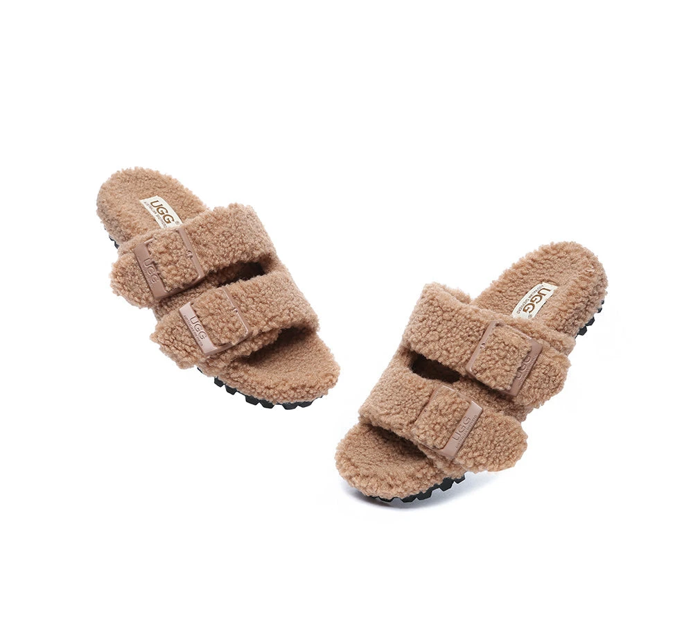 UGG Women Shearling Buckle Sandal Slides Jennie 14 UGG Women Shearling Buckle Sandal Slides Jennie - Image 12