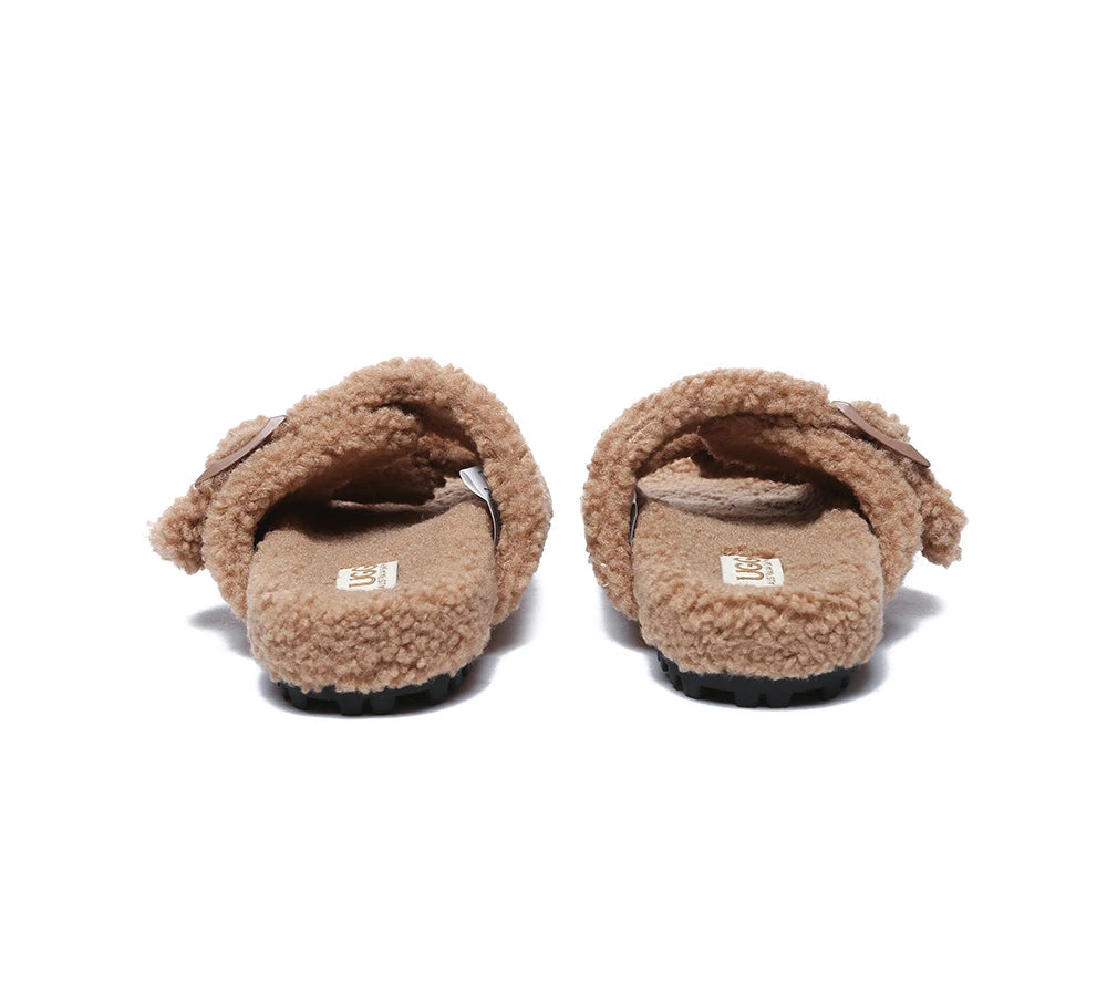UGG Women Shearling Buckle Sandal Slides Jennie 17 UGG Women Shearling Buckle Sandal Slides Jennie - Image 15