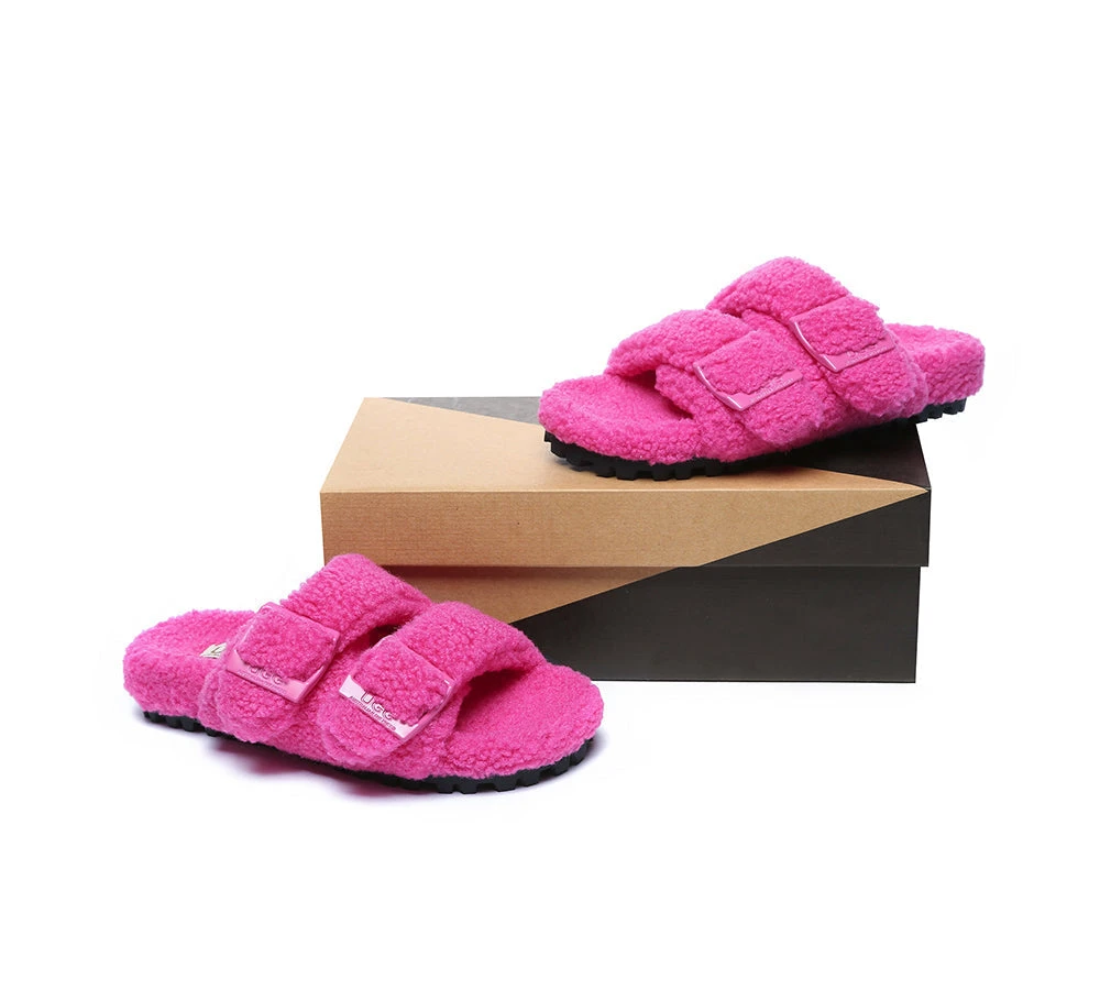 UGG Women Shearling Buckle Sandal Slides Jennie 20 UGG Women Shearling Buckle Sandal Slides Jennie - Image 18