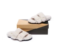 UGG Women Shearling Buckle Sandal Slides Jennie 25 UGG Women Shearling Buckle Sandal Slides Jennie -Shoe Store ugg slides ugg slippers women adjustable buckle sandal slides jennie 4