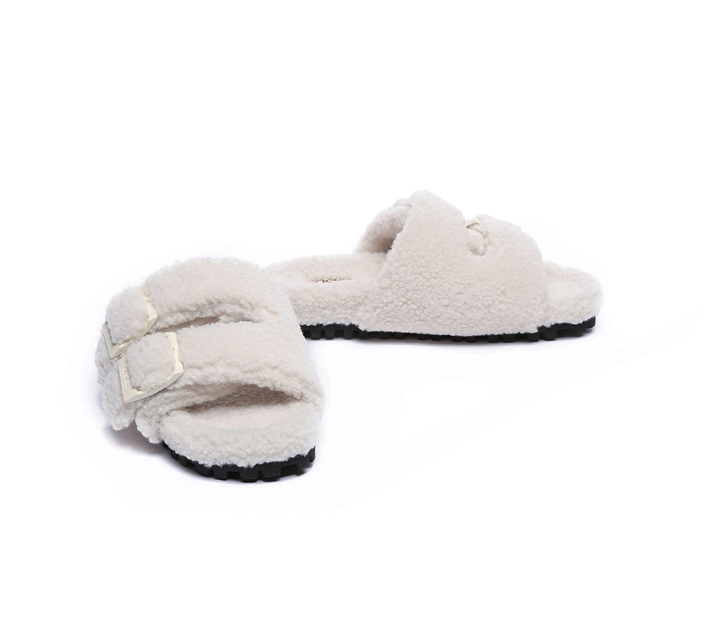 UGG Women Shearling Buckle Sandal Slides Jennie 8 UGG Women Shearling Buckle Sandal Slides Jennie - Image 6