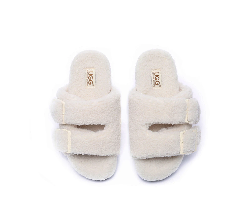 UGG Women Shearling Buckle Sandal Slides Jennie 9 UGG Women Shearling Buckle Sandal Slides Jennie - Image 7