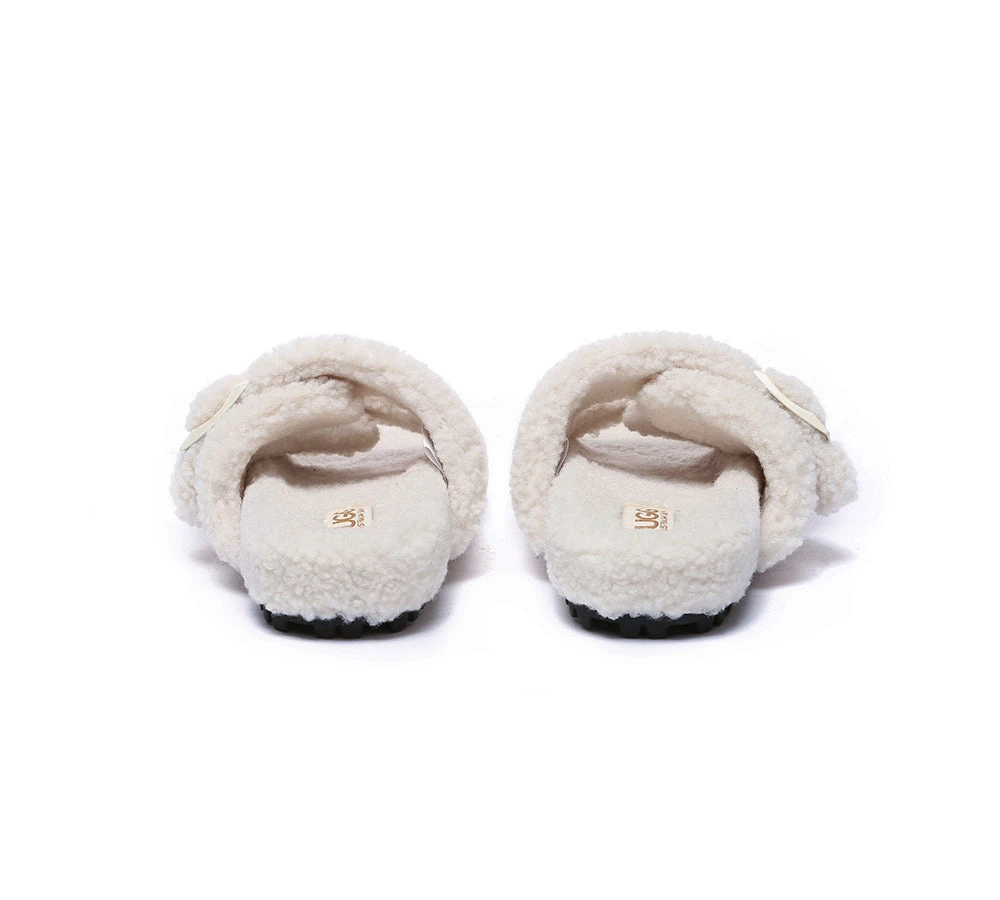 UGG Women Shearling Buckle Sandal Slides Jennie 10 UGG Women Shearling Buckle Sandal Slides Jennie - Image 8