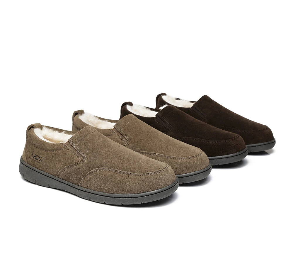 UGG Mens Moccasins Sheepskin Wool Slippers Dino 3 UGG Mens Moccasins Sheepskin Wool Slippers Dino