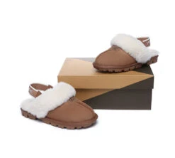 Sheepskin Wool Removable Strap Slingback Slippers Suzie Ll -Shoe Store ugg slippers australian shepherd ugg sheepskin wool removable strap slingback slippers suzie ll 4