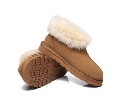 UGG Slippers Sheepskin Wool Collar Ankle Booties Mallow 30 UGG Slippers Sheepskin Wool Collar Ankle Booties Mallow -Shoe Store ugg slippers mallow sheepskin ankle slipper 10
