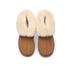 UGG Slippers Sheepskin Wool Collar Ankle Booties Mallow 33 UGG Slippers Sheepskin Wool Collar Ankle Booties Mallow -Shoe Store ugg slippers mallow sheepskin ankle slipper 11