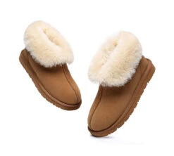UGG Slippers Sheepskin Wool Collar Ankle Booties Mallow 32 UGG Slippers Sheepskin Wool Collar Ankle Booties Mallow -Shoe Store ugg slippers mallow sheepskin ankle slipper 12