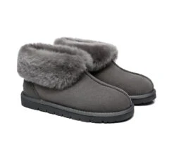 UGG Slippers Sheepskin Wool Collar Ankle Booties Mallow 35 UGG Slippers Sheepskin Wool Collar Ankle Booties Mallow -Shoe Store ugg slippers mallow sheepskin ankle slipper 14