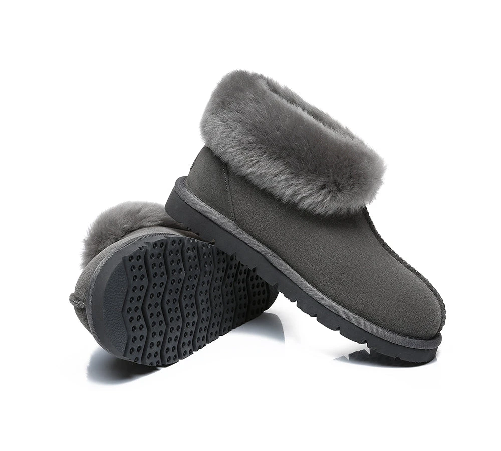 UGG Slippers Sheepskin Wool Collar Ankle Booties Mallow 17 UGG Slippers Sheepskin Wool Collar Ankle Booties Mallow - Image 15