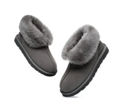 UGG Slippers Sheepskin Wool Collar Ankle Booties Mallow 38 UGG Slippers Sheepskin Wool Collar Ankle Booties Mallow -Shoe Store ugg slippers mallow sheepskin ankle slipper 18