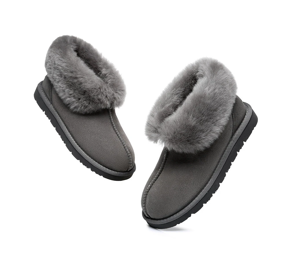 UGG Slippers Sheepskin Wool Collar Ankle Booties Mallow 19 UGG Slippers Sheepskin Wool Collar Ankle Booties Mallow - Image 17