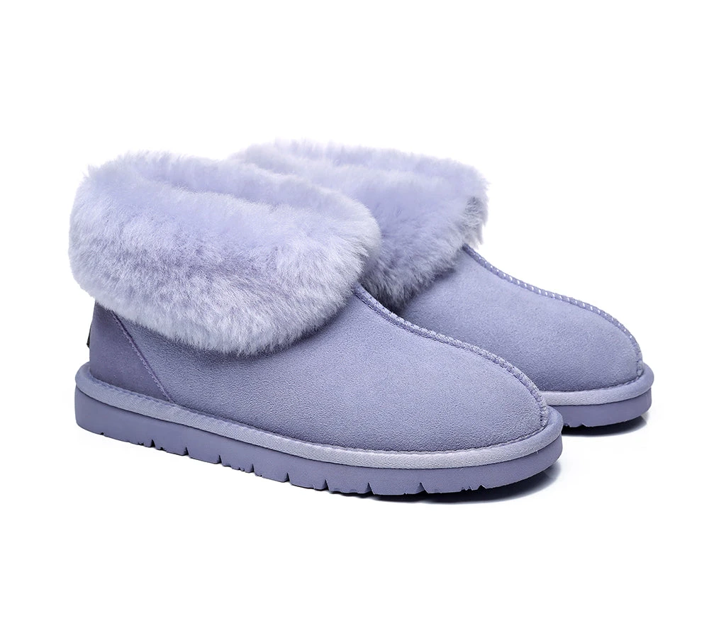 UGG Slippers Sheepskin Wool Collar Ankle Booties Mallow 22 UGG Slippers Sheepskin Wool Collar Ankle Booties Mallow - Image 20