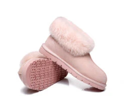 UGG Slippers Sheepskin Wool Collar Ankle Booties Mallow 24 UGG Slippers Sheepskin Wool Collar Ankle Booties Mallow -Shoe Store ugg slippers mallow sheepskin ankle slipper 4