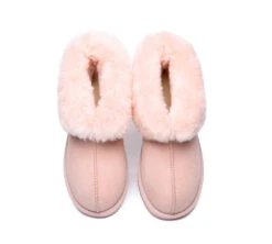 UGG Slippers Sheepskin Wool Collar Ankle Booties Mallow 27 UGG Slippers Sheepskin Wool Collar Ankle Booties Mallow -Shoe Store ugg slippers mallow sheepskin ankle slipper 5