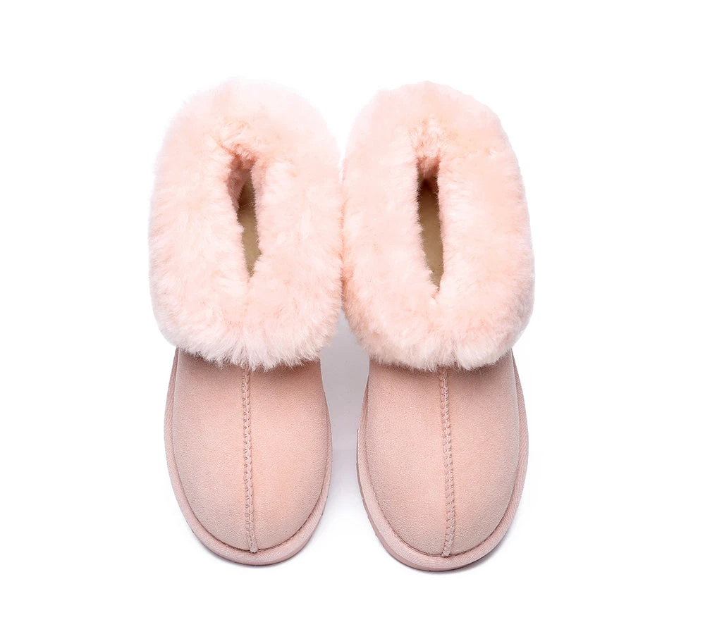 UGG Slippers Sheepskin Wool Collar Ankle Booties Mallow 8 UGG Slippers Sheepskin Wool Collar Ankle Booties Mallow - Image 6