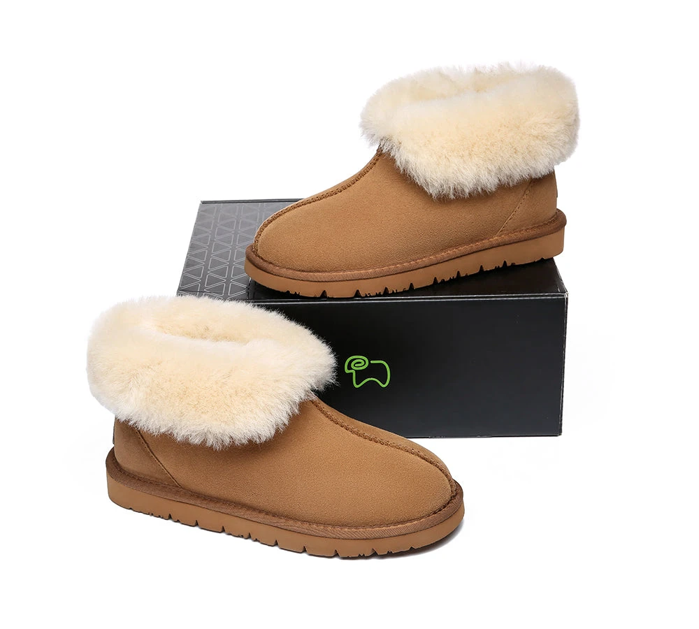 UGG Slippers Sheepskin Wool Collar Ankle Booties Mallow 12 UGG Slippers Sheepskin Wool Collar Ankle Booties Mallow - Image 10